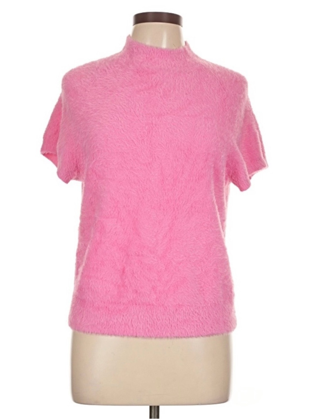 Anthropologie MaeveSoft Fuzzy Pink Short-Sleeve Top